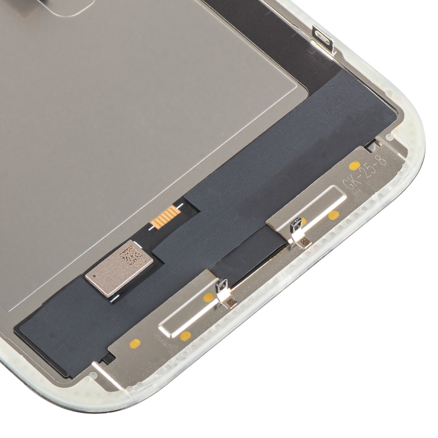 Wyświetlacz z ekranem dotykowym MP kompatybilny z Apple iPhone 16 Pro, z ramką, wersja OLED FHD IC Movable, czarny