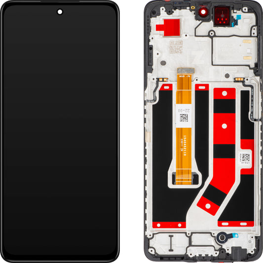 Wyświetlacz dotykowy Oppo A98, z ramką, czarny, Service Pack 621029000029