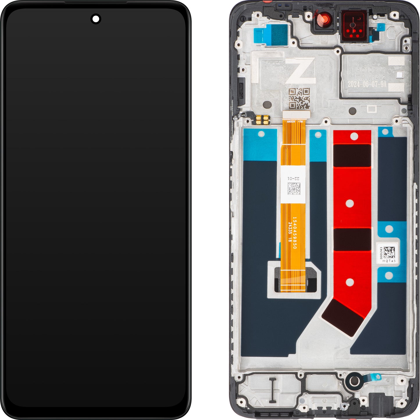 Wyświetlacz dotykowy Oppo A79, z ramką, czarny, Service Pack 621029000103