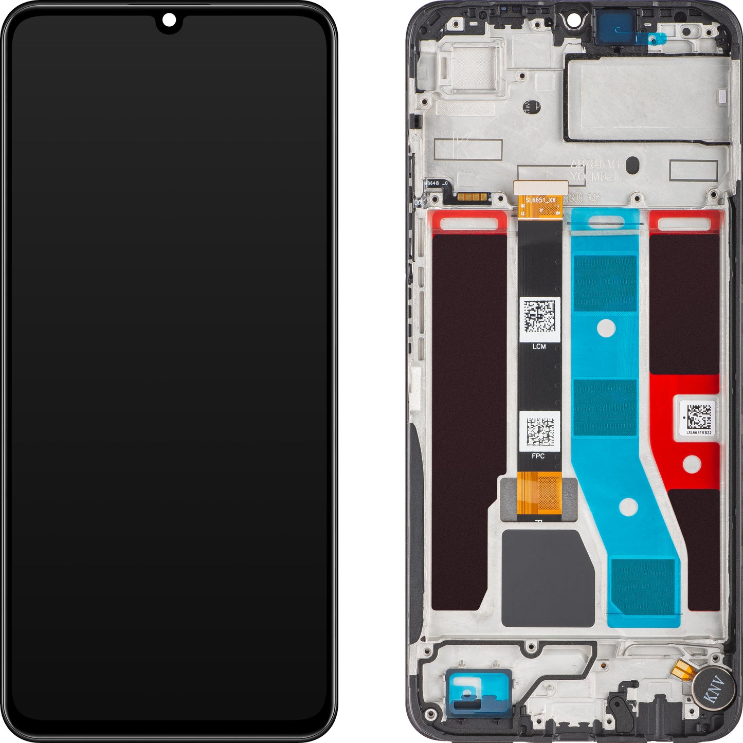 Wyświetlacz dotykowy Realme Note 50, z ramką, Midnight Black, Service Pack 621029000179