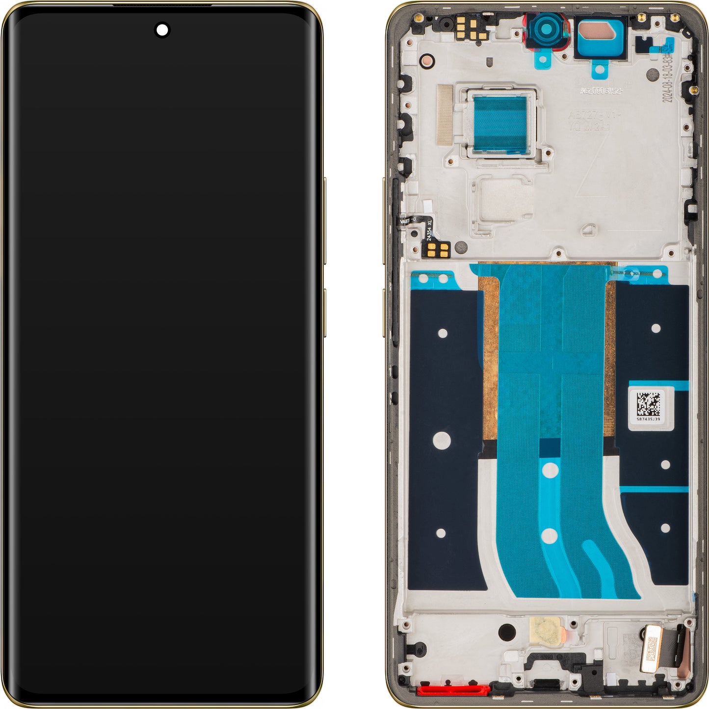 Wyświetlacz dotykowy Realme 12 Pro, z ramką, złoty (Navigator Beige), Service Pack 621029000163