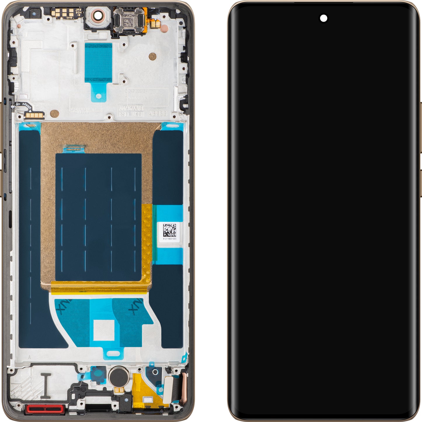 Wyświetlacz z ekranem dotykowym Realme 14 Pro, z ramką, Biały (Pearl White), Service Pack 621029000423