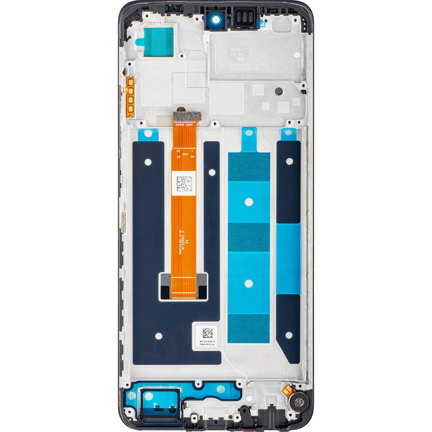 Wyświetlacz dotykowy Realme C55, z ramką, czarny, Service Pack 4130438