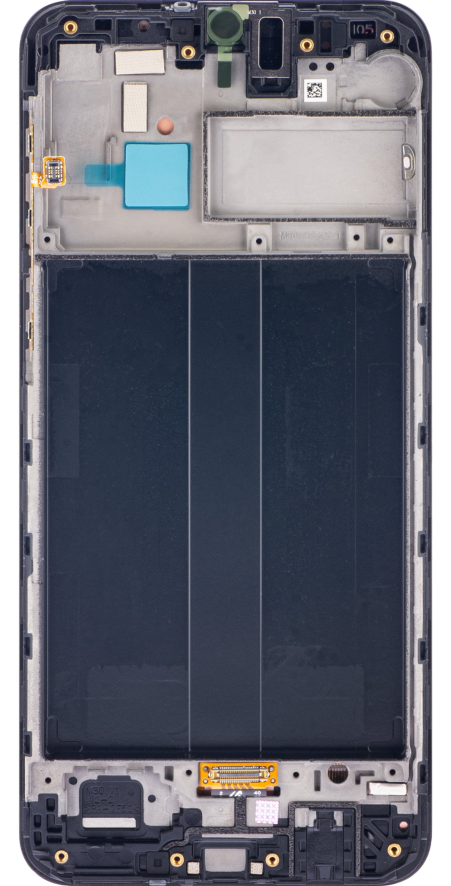 Wyświetlacz dotykowy Samsung Galaxy M30 M305, z ramką, czarny, Service Pack GH82-19347A