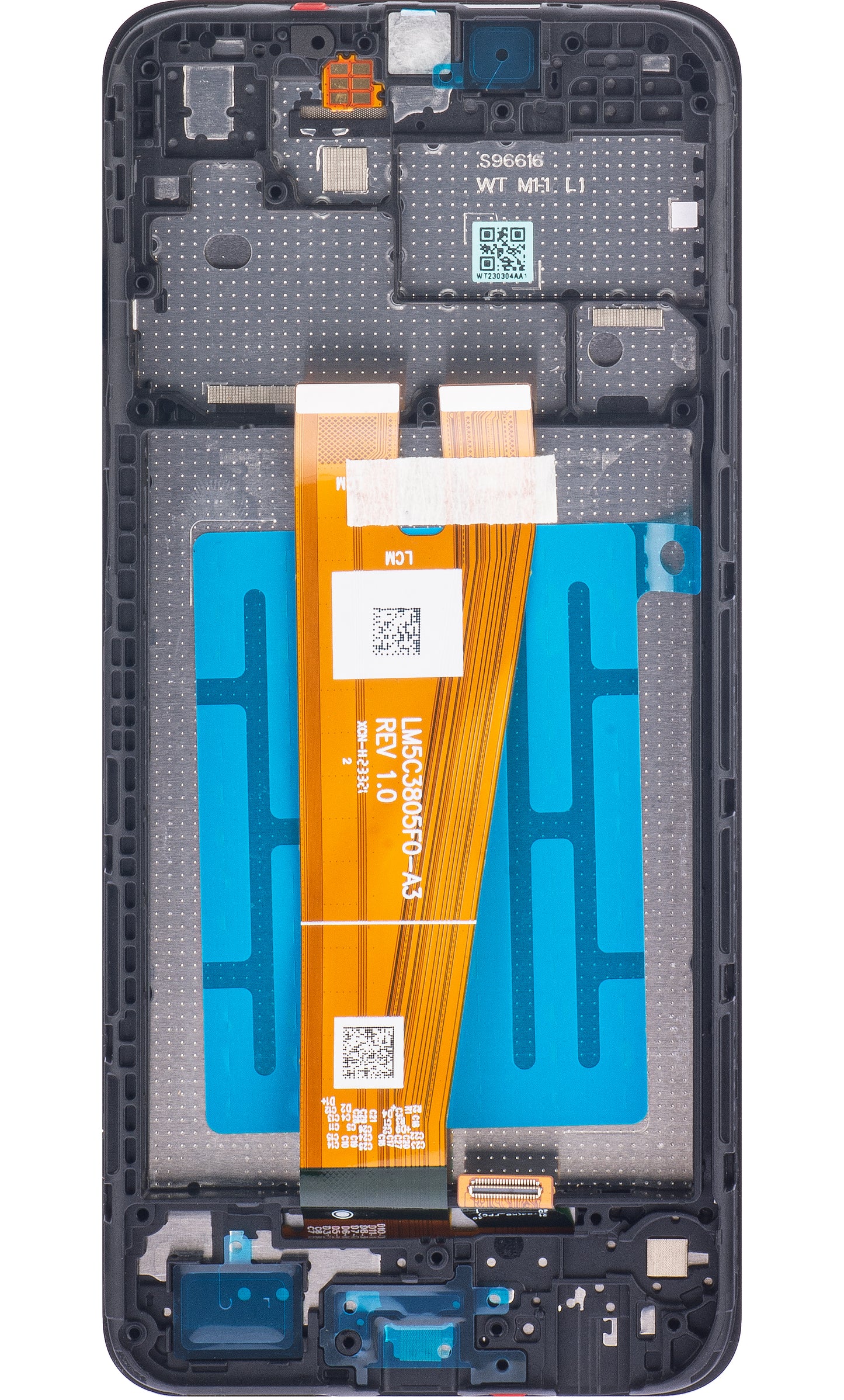 Wyświetlacz dotykowy Samsung Galaxy A04 A045, z ramką, czarny, Service Pack GH81-22731A