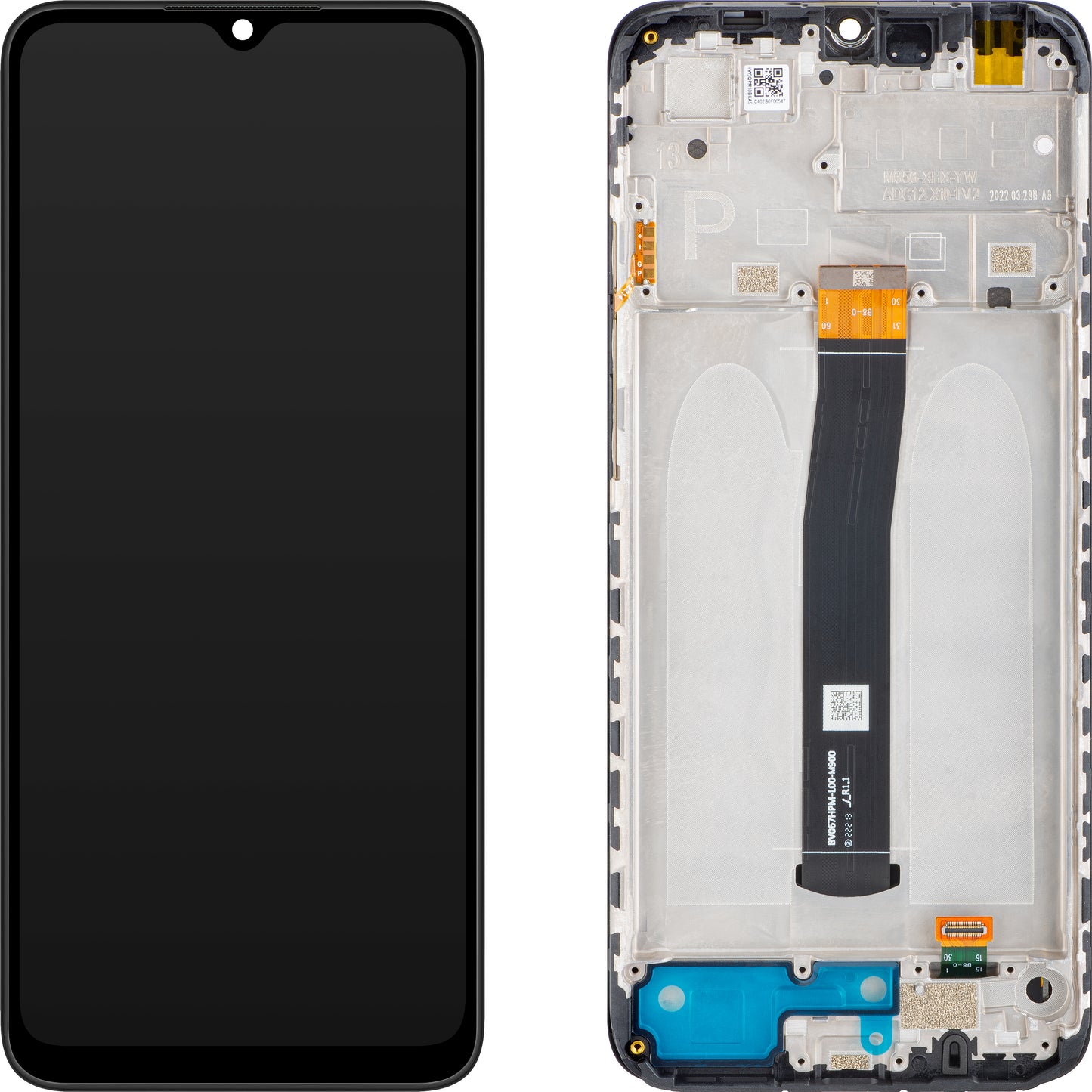 Wyświetlacz dotykowy Xiaomi Poco C40, z ramką, czarny (Power Black), Service Pack 560001C3QP00
