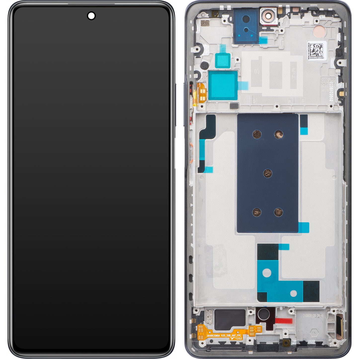 Wyświetlacz z ekranem dotykowym Xiaomi 11T Pro, z ramką, szary, Swap 5600030K3S00