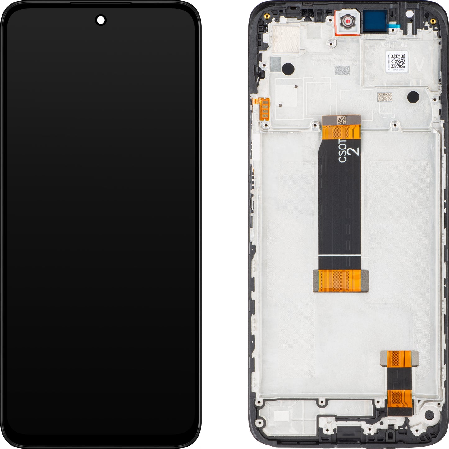 Wyświetlacz dotykowy Xiaomi Redmi 12 z ramką, czarny, Service Pack 560002M19A00