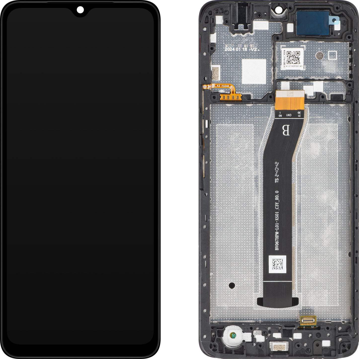 Wyświetlacz dotykowy Xiaomi Redmi A3, z ramką, czarny, Service Pack 5600010C3Y00