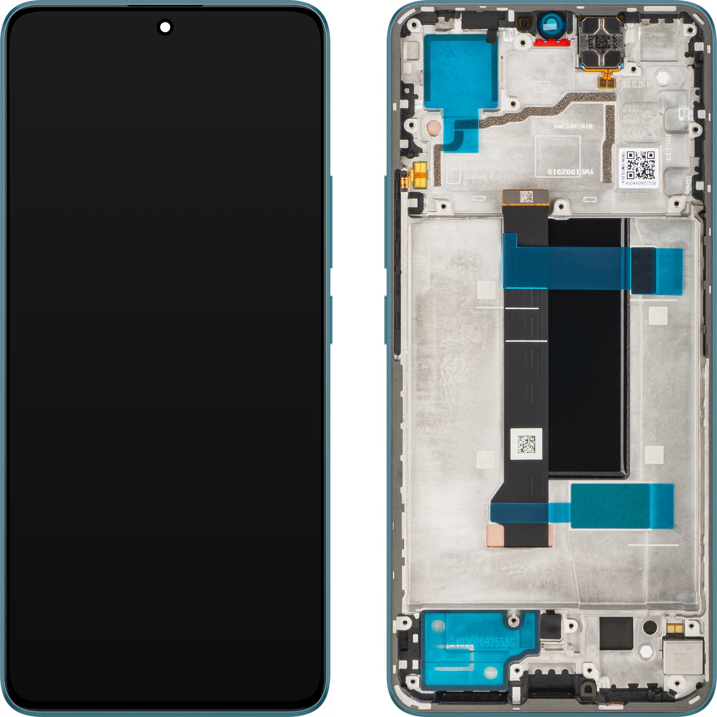 Wyświetlacz dotykowy Xiaomi Redmi Note 13 Pro 5G, z ramką, niebieski (Ocean Teal), Service Pack 5600010N1600