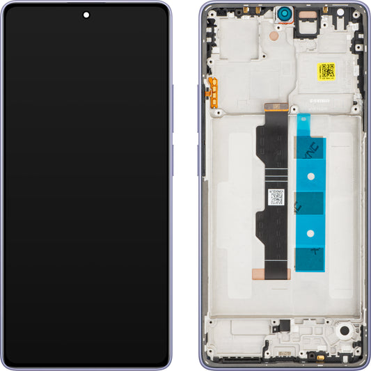 Wyświetlacz z ekranem dotykowym Xiaomi Redmi Note 13 Pro 4G, z ramką, Fioletowy (Lavender Purple), Zestaw serwisowy 56000200N600