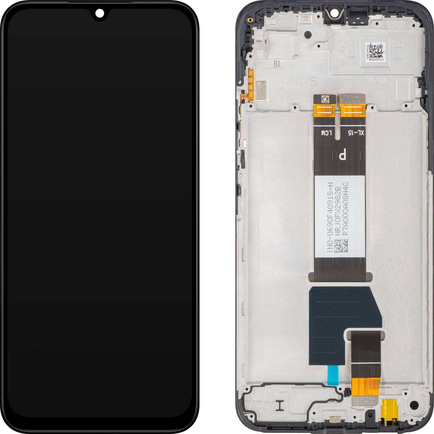Wyświetlacz z ekranem dotykowym Xiaomi Redmi 15C 5G, z ramką, czarny, zestaw serwisowy 56000200P1500