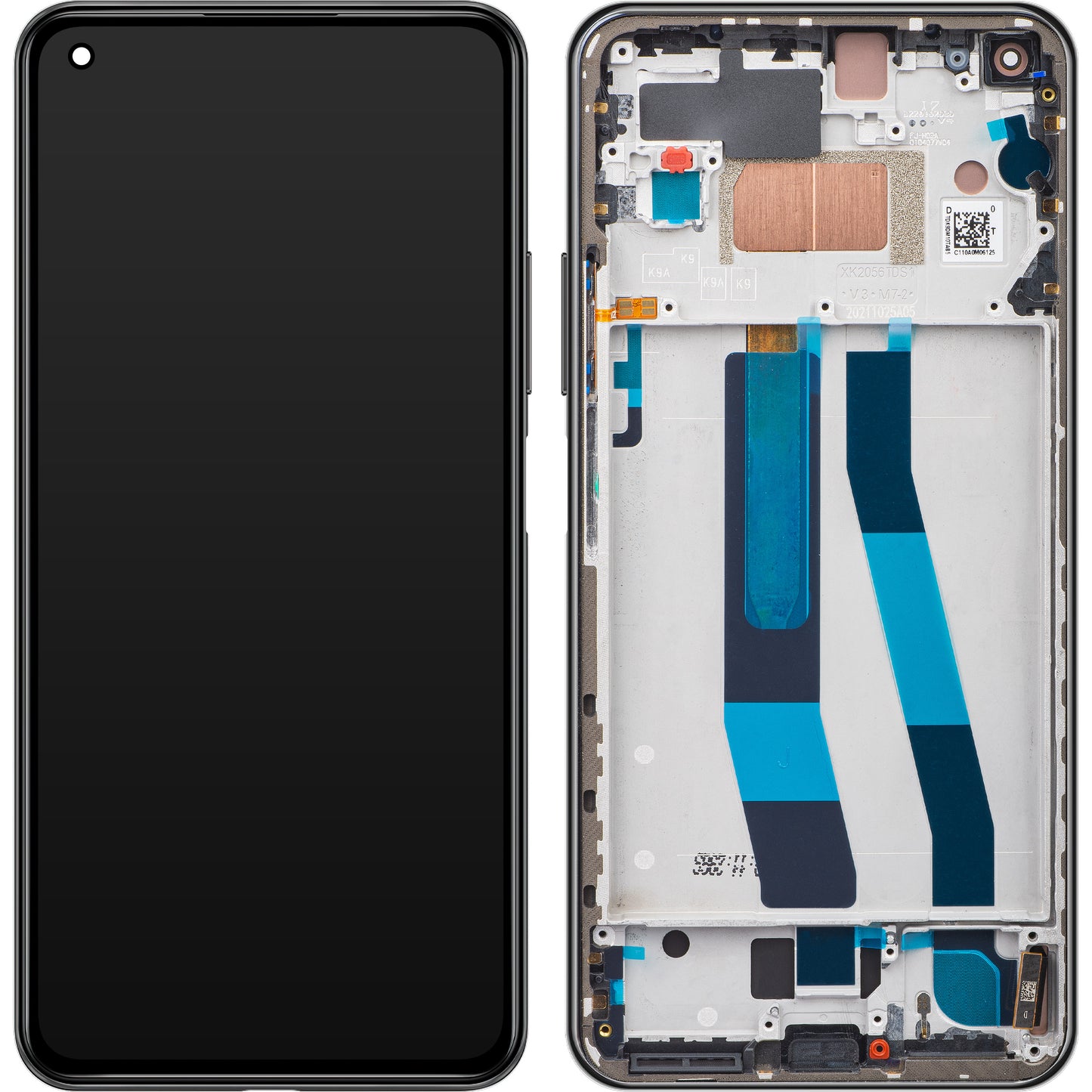 Wyświetlacz z ekranem dotykowym Xiaomi 11 Lite 5G NE, z ramką, czarny (Truffle Black), Swap 5600030K9D00