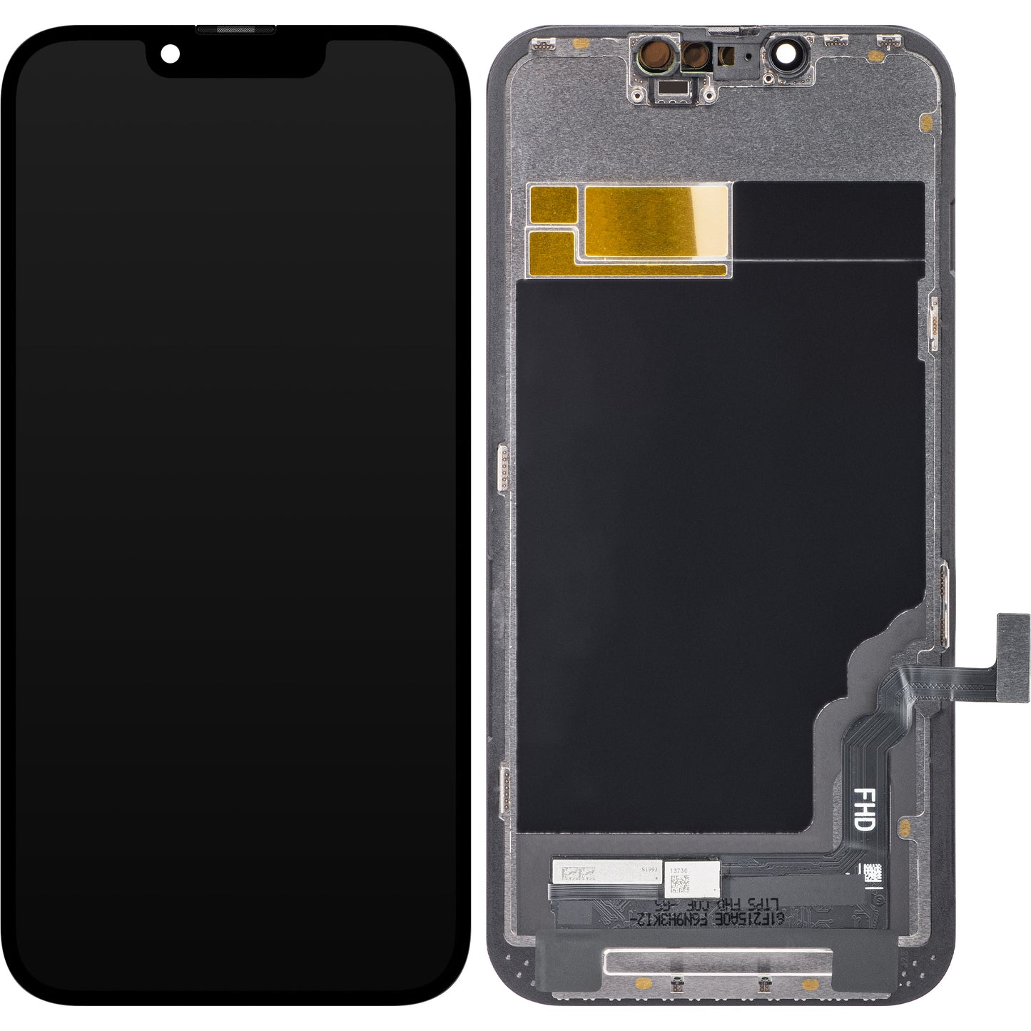Wyświetlacz dotykowy ZY do Apple iPhone 13, z ramką, ruchomy układ scalony LCD, czarny