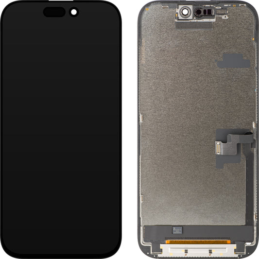 Wyświetlacz z dotykiem ZY dla Apple iPhone 16 Pro, z ramką, wersja LCD In-Cell IC Movable, Czarny