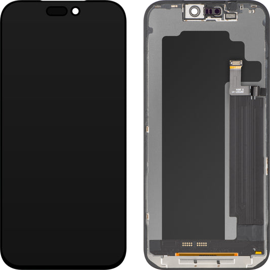 Wyświetlacz z dotykiem ZY dla Apple iPhone 17 Pro Max, z ramką, wersja LCD In-Cell IC Movable, czarny