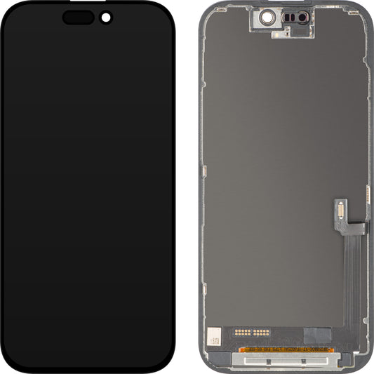 Wyświetlacz z dotykiem ZY dla Apple iPhone 17, z ramką, wersja LCD In-Cell IC Movable, Czarny