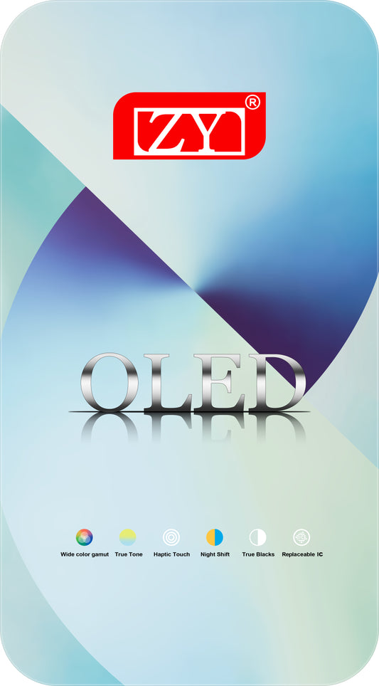 Wyświetlacz dotykowy ZY do Apple iPhone 13 Pro, z ramką, wersja Soft OLED, czarny