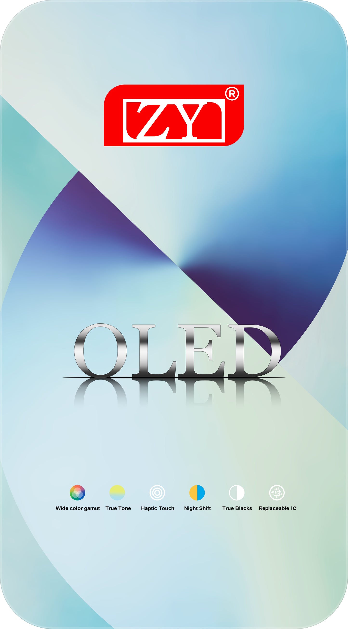 Wyświetlacz dotykowy ZY do Apple iPhone 13, z ramką, wersja Soft OLED, czarny