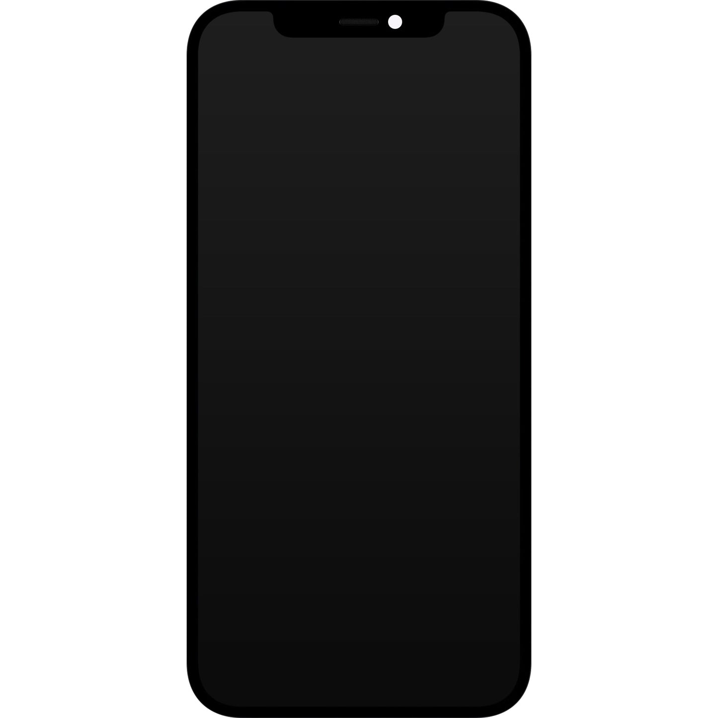 Wyświetlacz z ekranem dotykowym JK dla Apple iPhone 12 / 12 Pro, z ramką, wersja LCD In-Cell IC Movable, Czarny