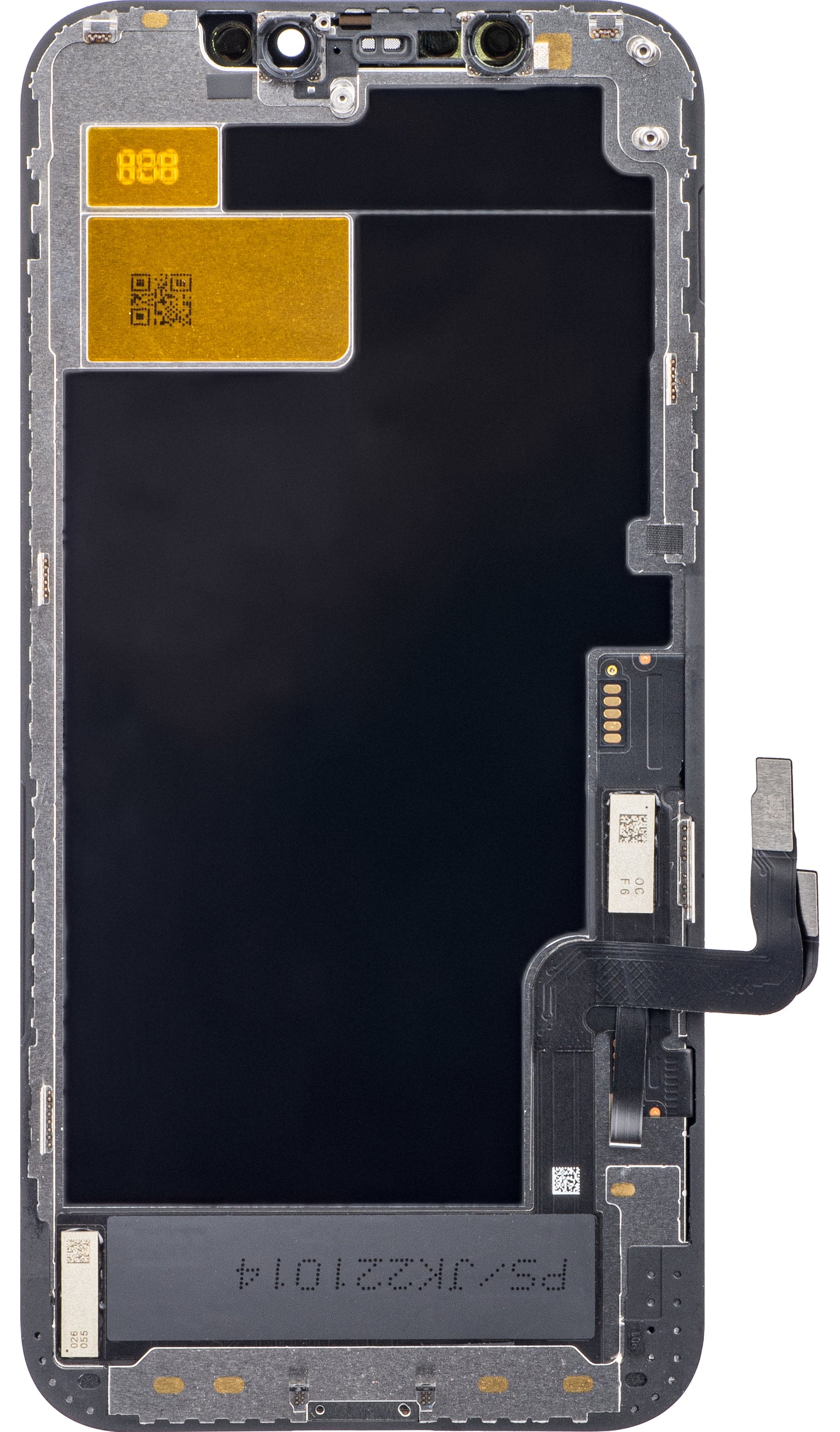 Wyświetlacz z ekranem dotykowym JK dla Apple iPhone 12 / 12 Pro, z ramką, wersja LCD In-Cell IC Movable, Czarny