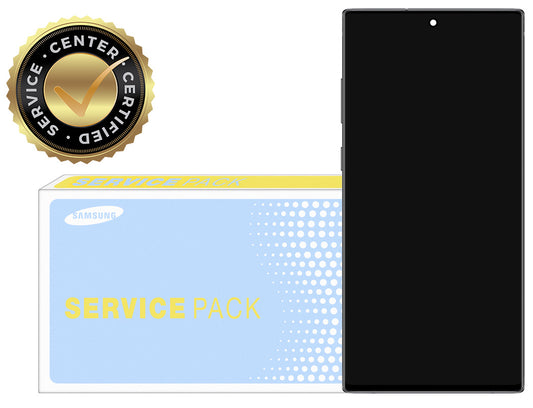 Touchscreen Display Samsung Galaxy Note 10+ 5G N976 / Note 10+ N975, with Frame, Black (Aura Black), Service Pack GH82-20838A