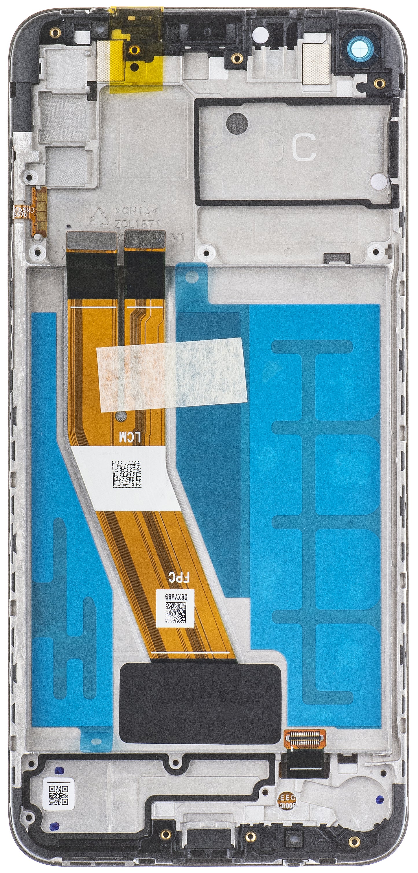 Wyświetlacz z ekranem dotykowym Samsung Galaxy A11 A115, z ramką, czarny, Service Pack GH81-18760A