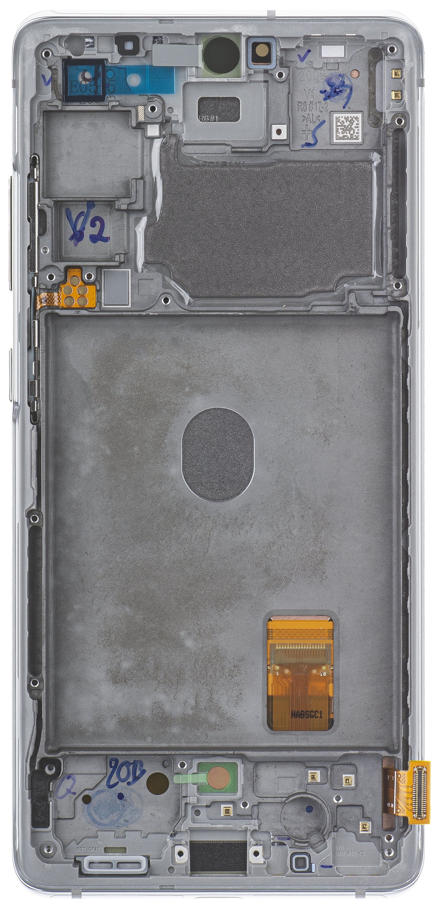 Wyświetlacz dotykowy Samsung Galaxy S20 FE G780, z ramką, biały, Service Pack GH82-24220B