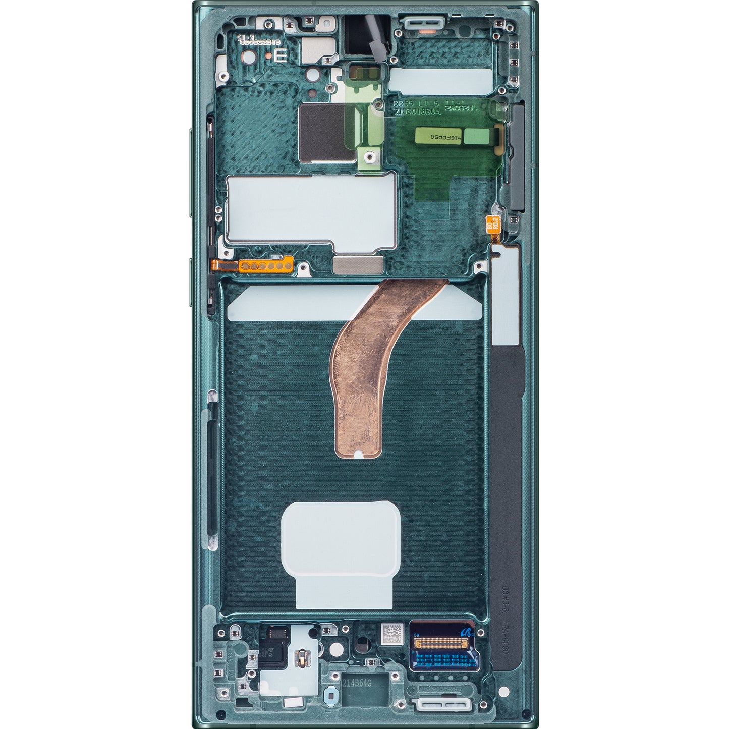 Wyświetlacz dotykowy Samsung Galaxy S22 Ultra 5G S908, z ramką, zielony, Service Pack GH82-27488D