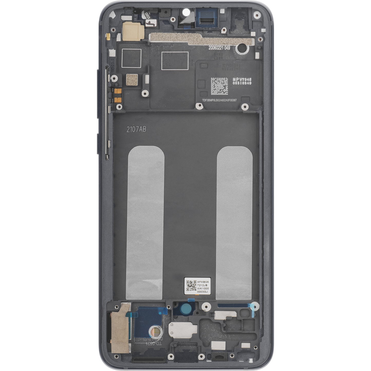 Wyświetlacz z ekranem dotykowym Xiaomi Mi 9 Lite, z ramką, szary, Service Pack 560610118033