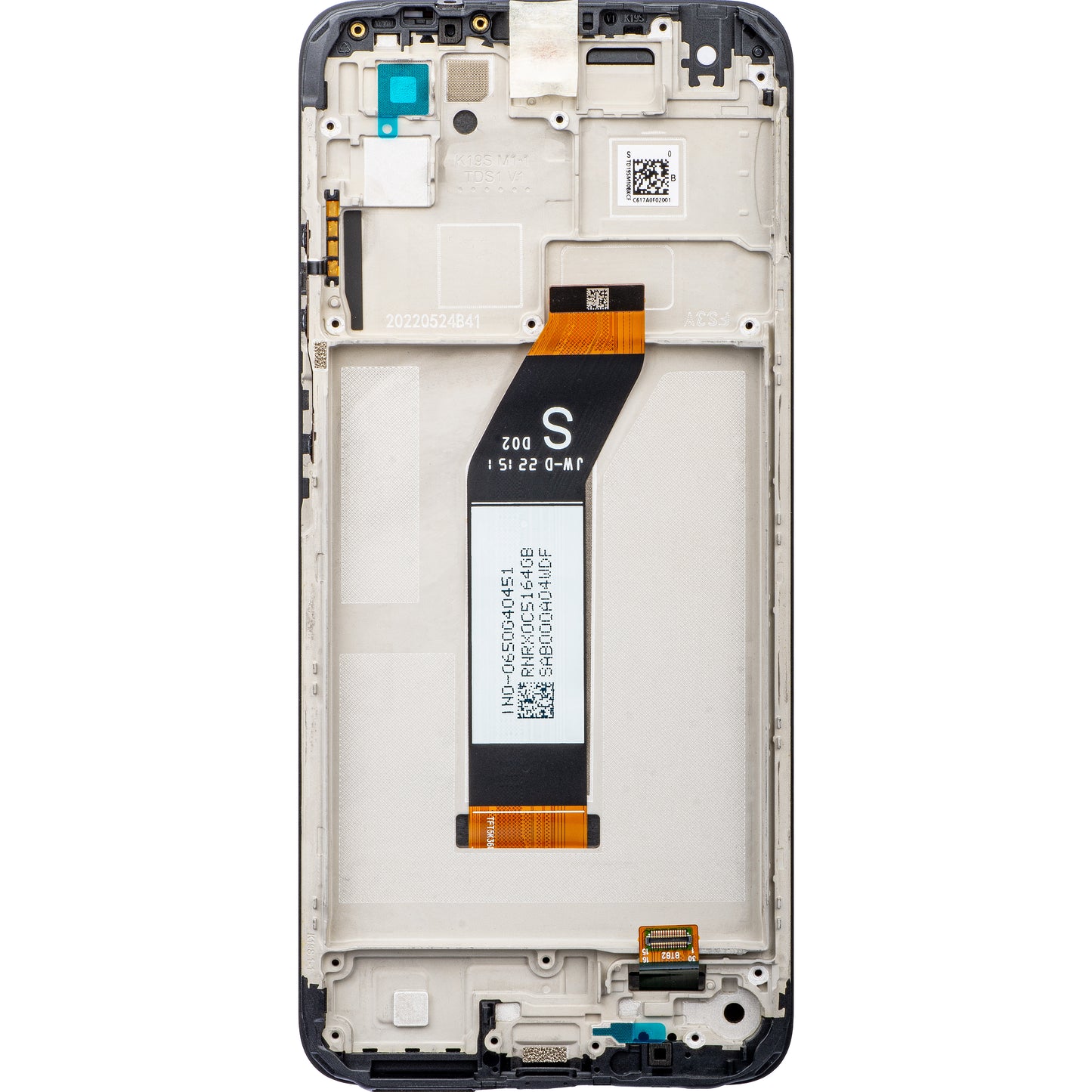 Wyświetlacz dotykowy Xiaomi Redmi 10 2022, z ramką, szary (Carbon Gray), Service Pack 560001K19S00