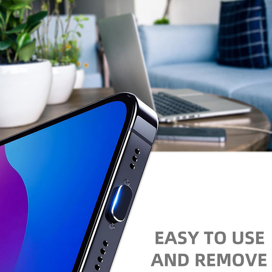 Zatyczka przeciwkurzowa do portu telefonu Techsuit AD1, USB-C, zestaw 4 sztuki, czarny