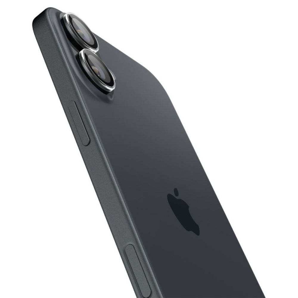 Spigen EZ FIT Folia ochronna na tylny aparat dla Apple iPhone 16 Plus / 16, szkło ochronne, zestaw 2 sztuk, przezroczysty AGL07921