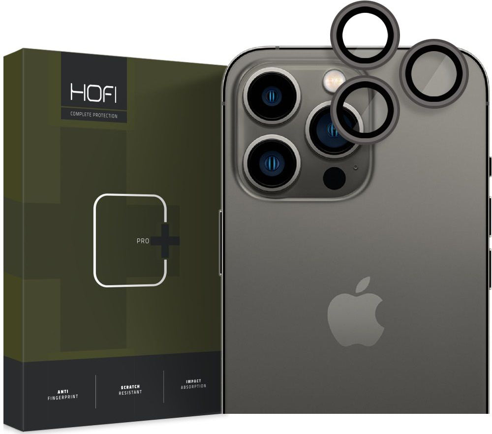 Folia ochronna na tylną kamerę Tech-Protect CamRing PRO+ dla Apple iPhone 14 Pro Max / 14 Pro, Hartowane szkło, Czarna