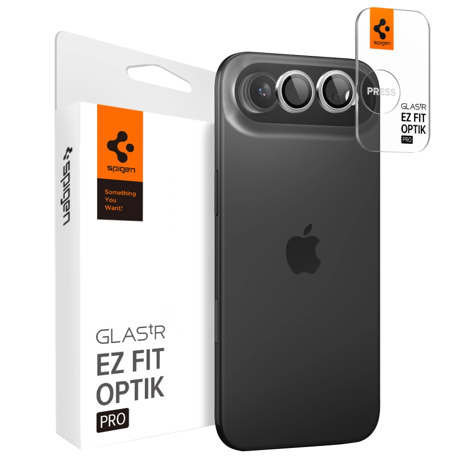 Folia ochronna na tylną kamerę Spigen GlastR EZ FIT Optik Pro dla Apple iPhone 17 Air, Hartowane szkło, Srebrna AGL10132