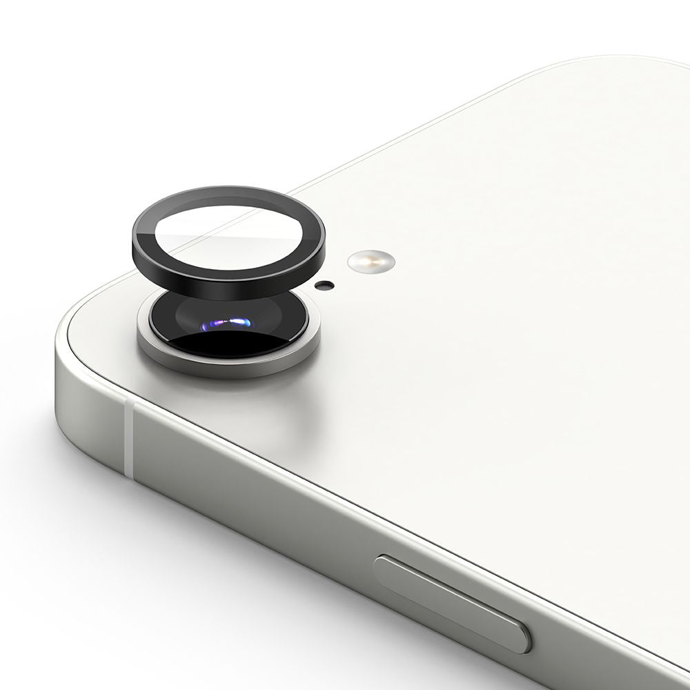 Folia ochronna na tylną kamerę Ringke dla Apple iPhone 17e / 16e, Hartowane szkło, Zestaw 2 sztuki, Czarna