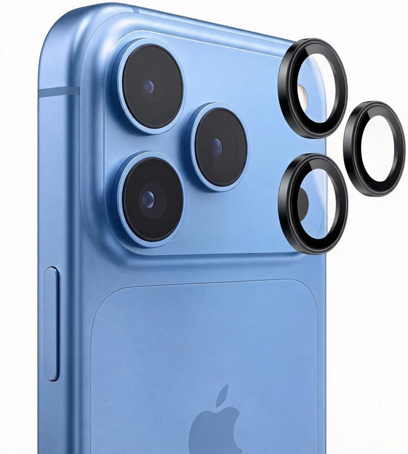 Folia ochronna na tylną kamerę Tech-Protect CamRing Fit+ do Apple iPhone 18 Pro / 18 Pro Max, szkło hartowane, czarna