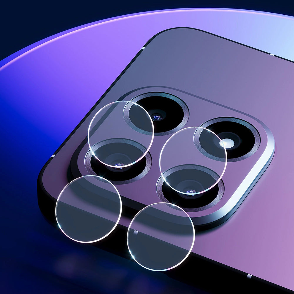 Folia ochronna na tylną kamerę 3MK Protection dla Oppo Find X9 Pro, Hartowane szkło, Zestaw 4 sztuki, Przezroczysta