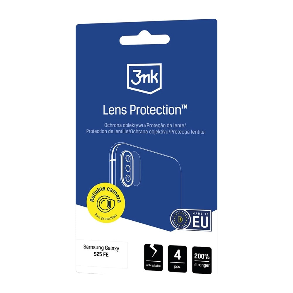 Folia ochronna do tylnego aparatu 3MK Protection dla Realme Note 70T, Hartowane szkło, Zestaw 4 sztuki, Przezroczysta