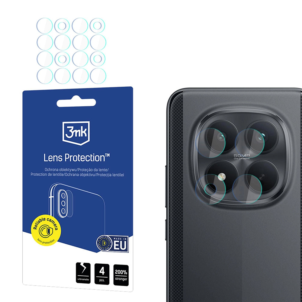 Folia ochronna na tylną kamerę 3MK Protection do Xiaomi Poco M8 Pro, szkło hartowane, zestaw 4 sztuki, przezroczysta