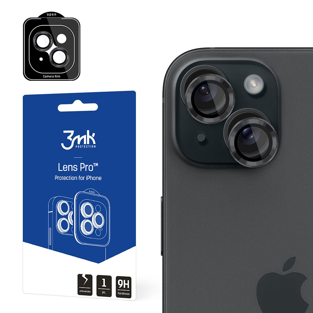 Folia ochronna na tylną kamerę 3MK Protection Pro do Apple iPhone 15, szkło hartowane, szary