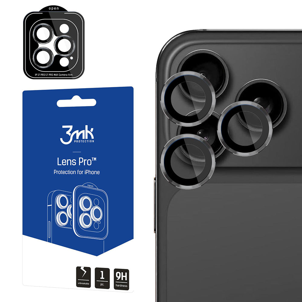 Folia ochronna na tylną kamerę 3MK Protection Pro dla Apple iPhone 17 Pro Max / 17 Pro, Hartowane szkło, Beżowa