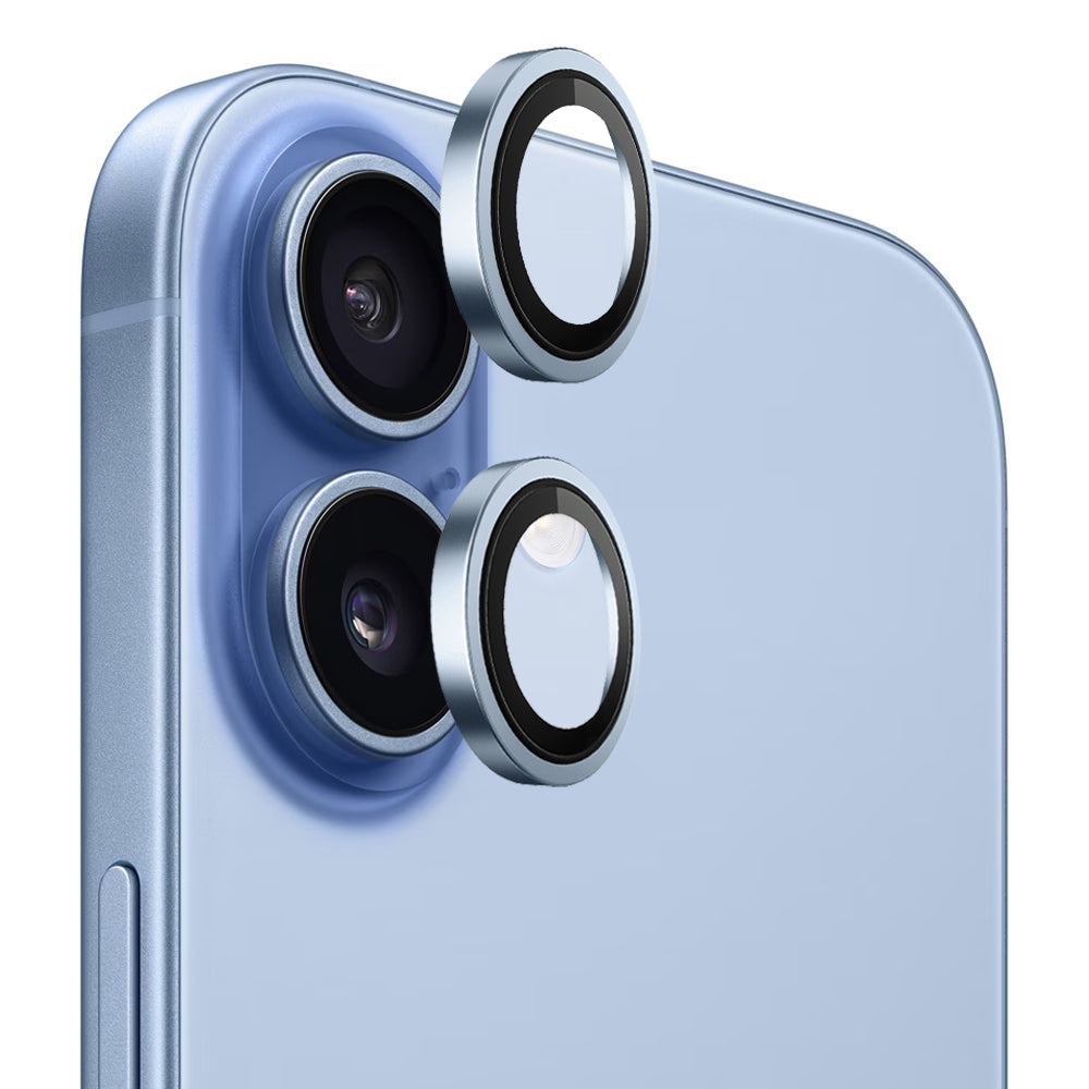 Folia ochronna Blueo Metal Frame na tylną kamerę do Apple iPhone 17, Hartowane szkło, Niebieska