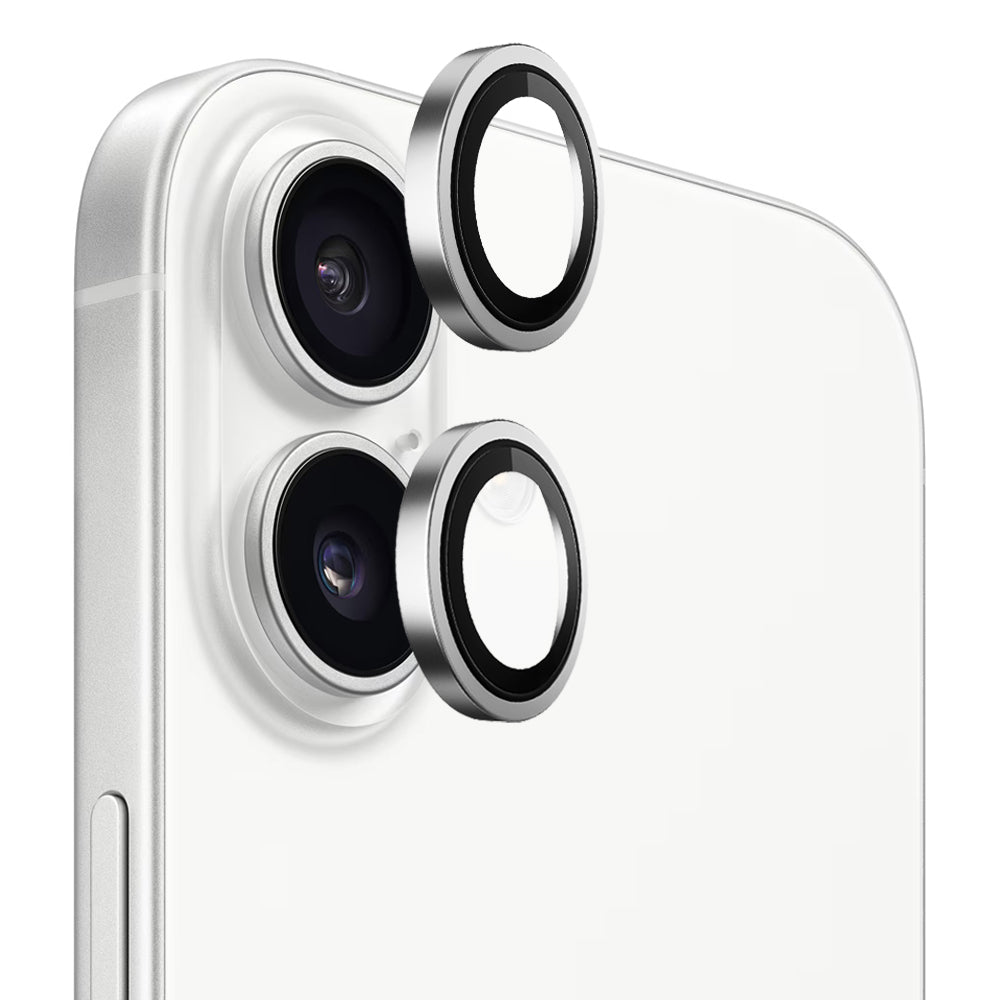 Folia ochronna Blueo Metal Frame na tylną kamerę do Apple iPhone 17, Hartowane szkło, Srebrna
