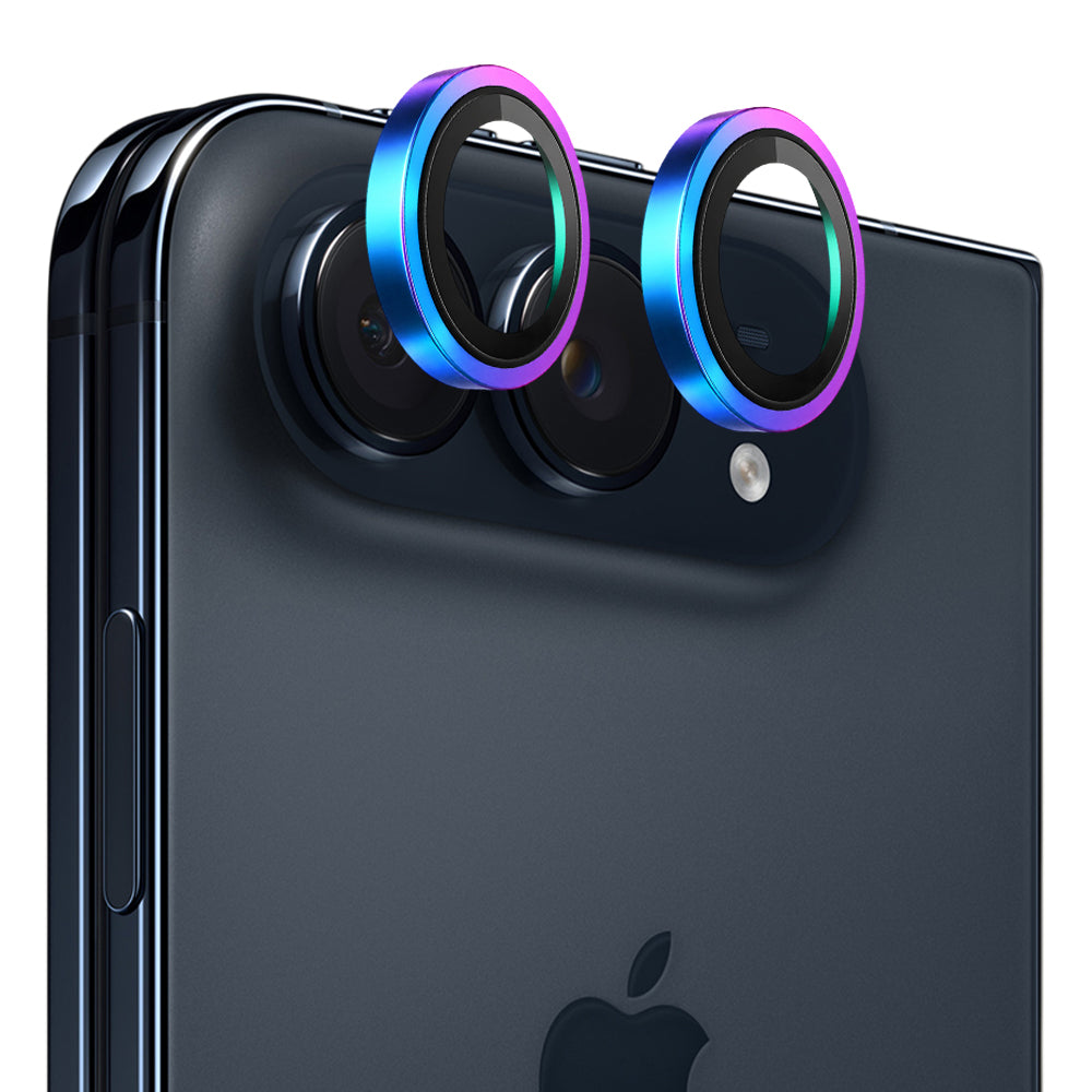 Szkło ochronne na aparat tylny Blueo Metal Frame do Apple iPhone Duo, szkło hartowane, wielokolorowe
