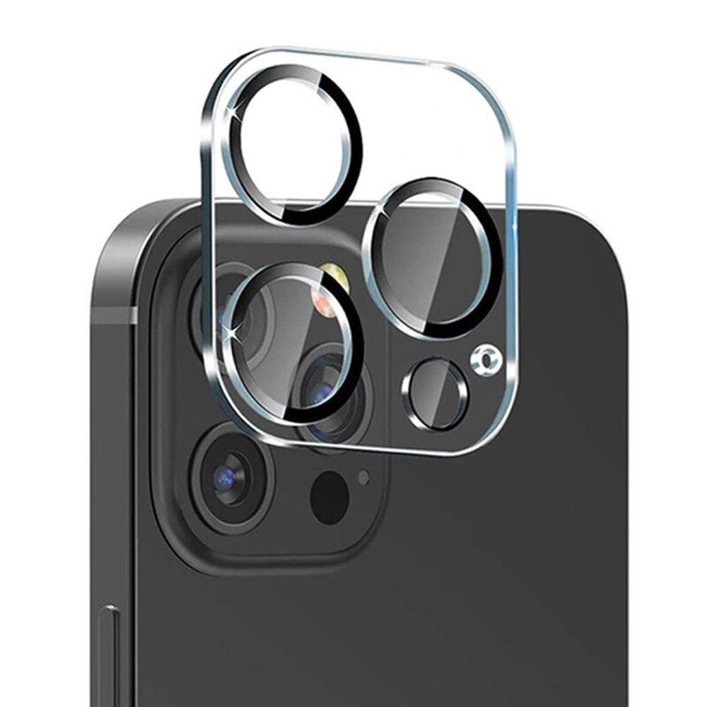 Lito S+ Rear Camera Protective Film for Apple iPhone 14 Pro Max / 14 Pro, Tempered Glass, Black