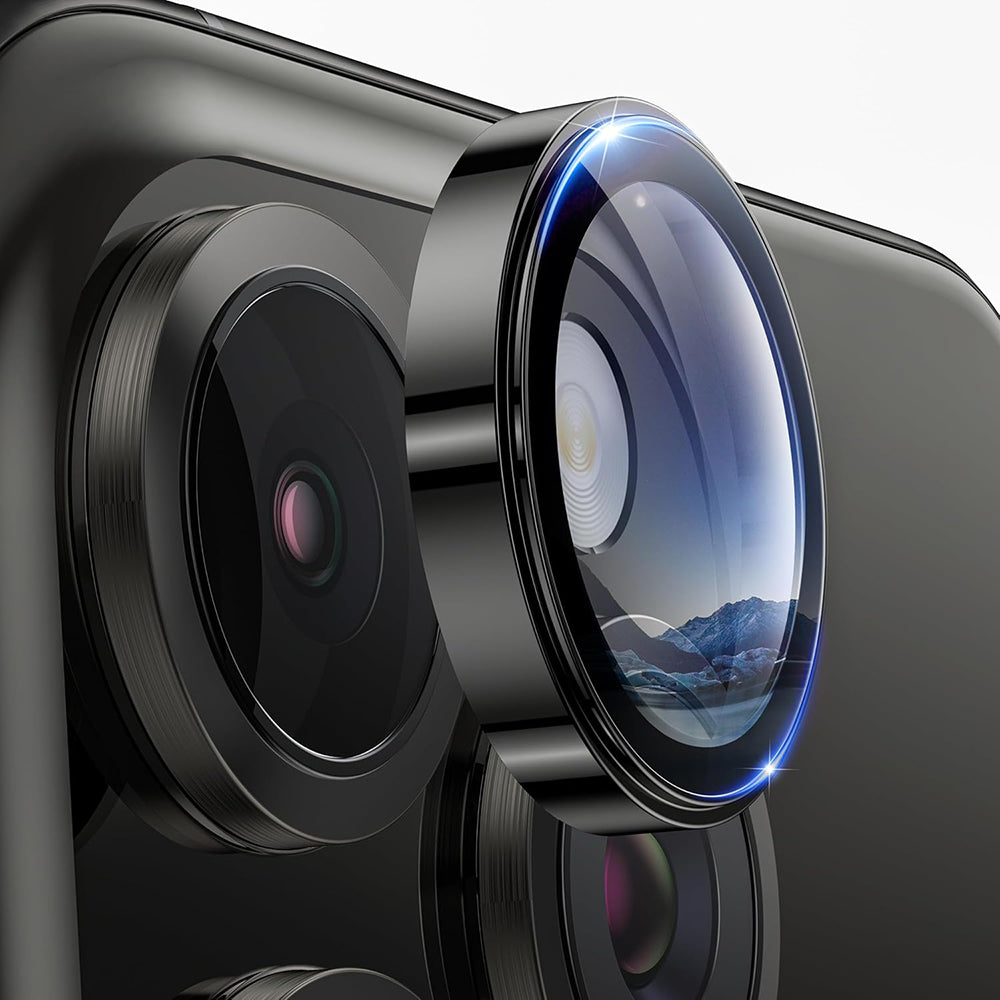 Folia ochronna na tylną kamerę Lito S+ do Apple iPhone 16 Pro Max / 16 Pro, szkło hartowane, czarne