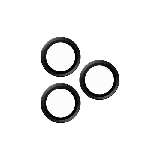 Folia ochronna na tylną kamerę PanzerGlass Hoops dla Apple iPhone 16 Pro Max / 16 Pro, Hartowane szkło, Czarne.