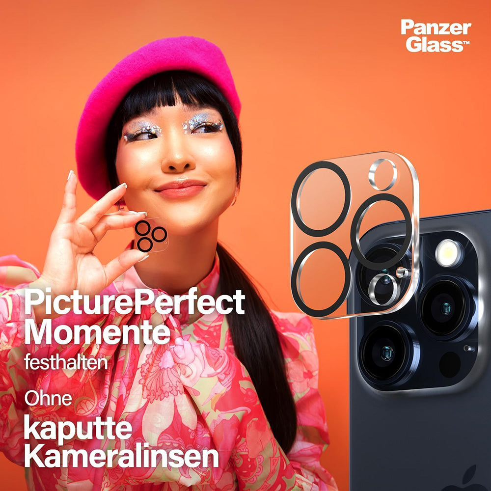 Folia ochronna na tylną kamerę PanzerGlass PicturePerfect dla Apple iPhone 16 Pro Max / 16 Pro, Hartowane szkło, Przezroczysta