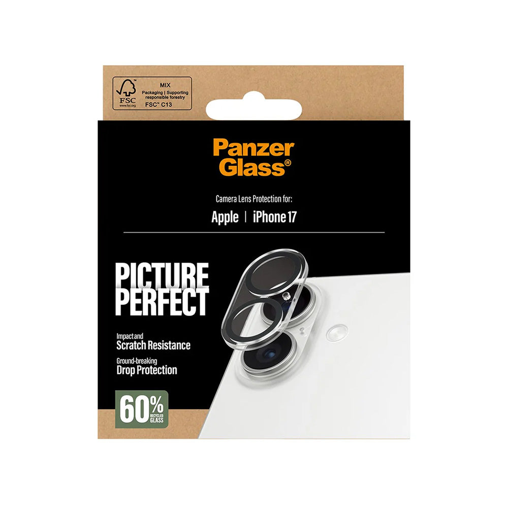 Folia ochronna na tylną kamerę PanzerGlass PicturePerfect dla Apple iPhone 17, Szkło Hartowane, Przezroczyste